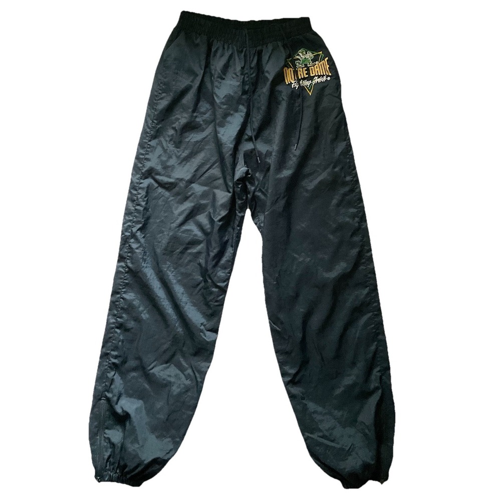 Vintage Notre Dame Fighting Irish Windbreaker Track Pants Men's M Blue Yellow